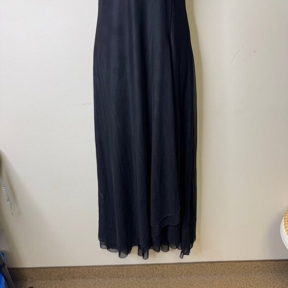 Vintage Y2K 90s Babydoll Pink Rose and Black Fairy Prom Gown Dress Size 8 - Picture 7 of 14